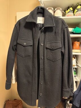 Wilfred Black Lightweight Shacket Jacket